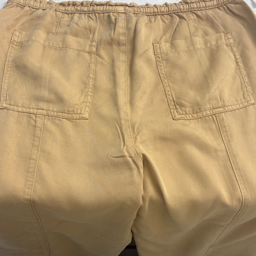 Joie Lyocell Tan Drawstring Pants Retro Bohemian Hippy Style NWT L - Picture 6 of 10